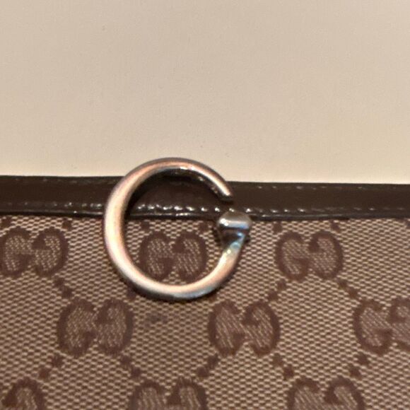 Gucci Foldover Long GG Monogram Logo Canvas Brown PROJECT TLC READ - Picture 2 of 15